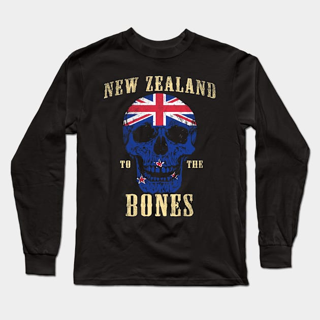 New Zealand To The Bones Long Sleeve T-Shirt by Mila46